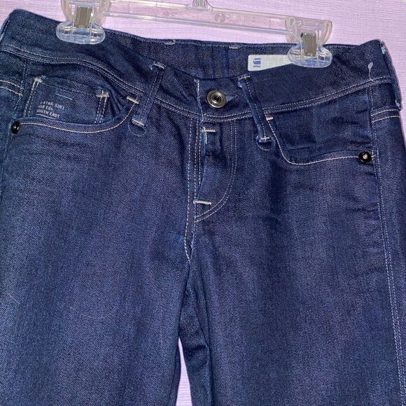 New Without Tags Women's G-Star Denim Jeans Dark Blue Size 27" - Picture 13 of 14